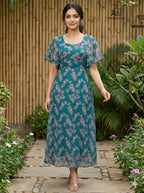 New Fancy Flary Printed Gown