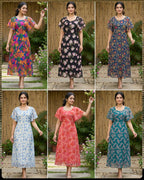 New Fancy Flary Printed Gown