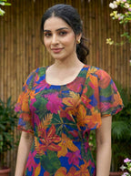 New Fancy Flary Printed Gown