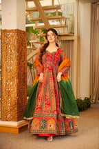 Exclusive Party Wear Chinon Silk Gown