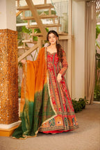 Exclusive Party Wear Chinon Silk Gown