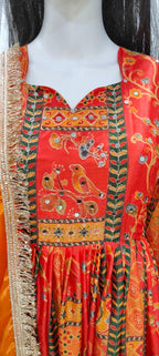 Exclusive Party Wear Chinon Silk Gown