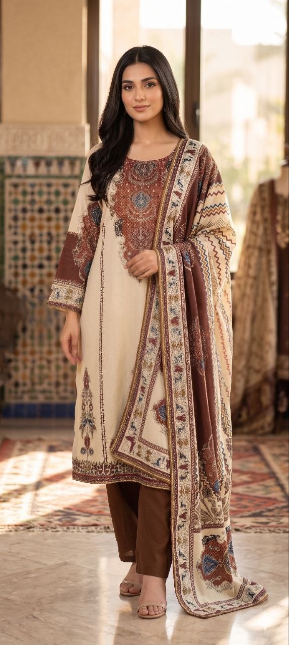 Premium Maslin Silk Three Piece Suit
