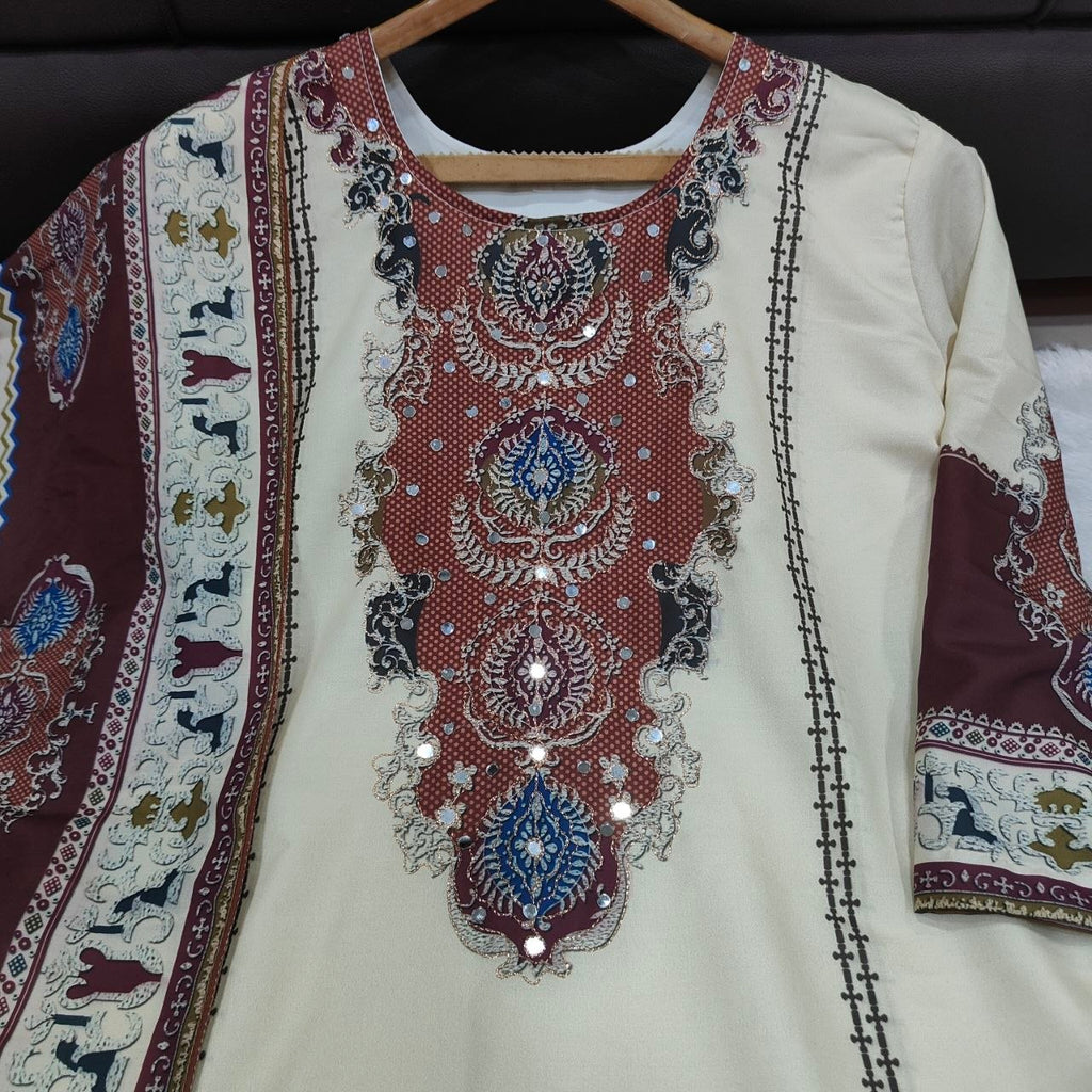 Premium Maslin Silk Three Piece Suit