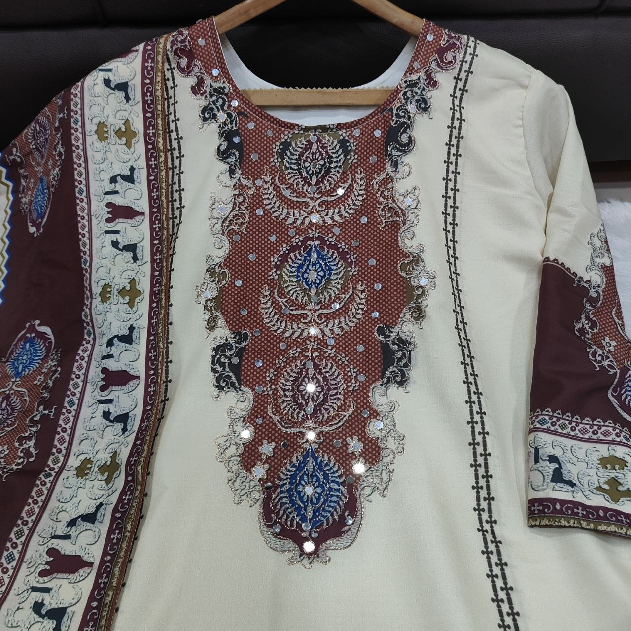 Premium Maslin Silk Three Piece Suit