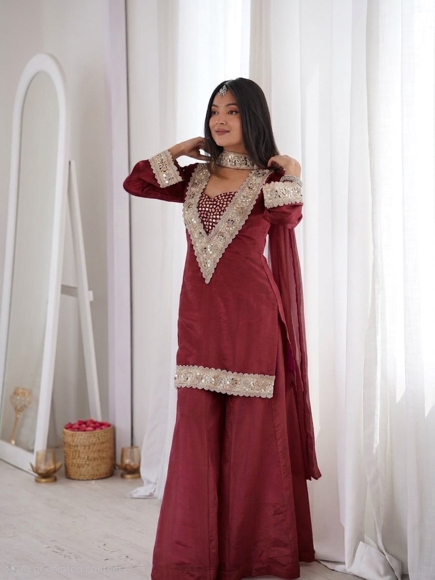 Premium Wedding Wear Sharara Suit