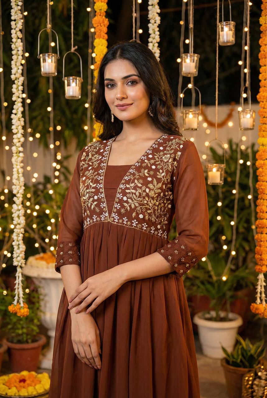 New Party Wear Gown Collection with Handwork