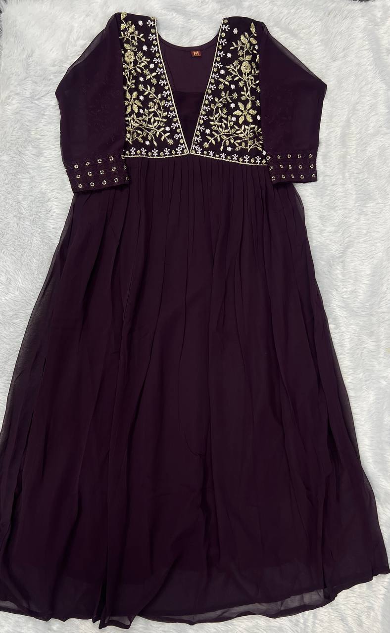 New Party Wear Gown Collection with Handwork