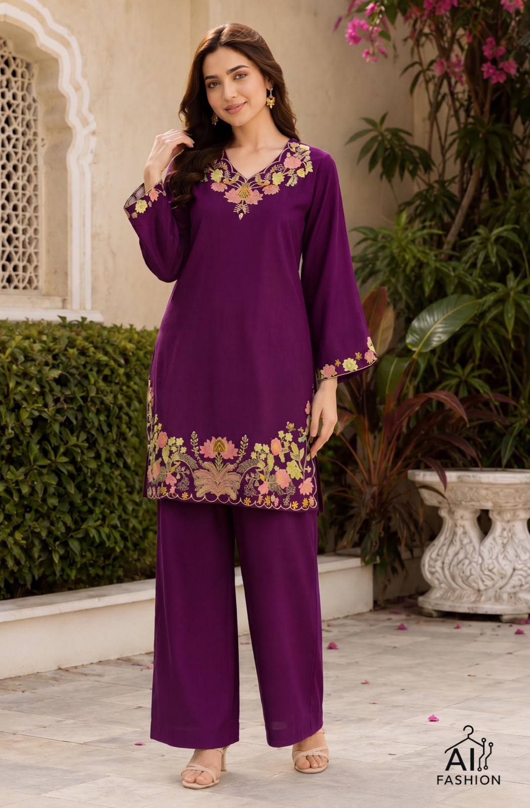 Party Wear Rayon Embriodery Work Co-ord Set Collection
