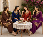 Party Wear Rayon Embriodery Work Co-ord Set Collection