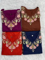 Party Wear Rayon Embriodery Work Co-ord Set Collection