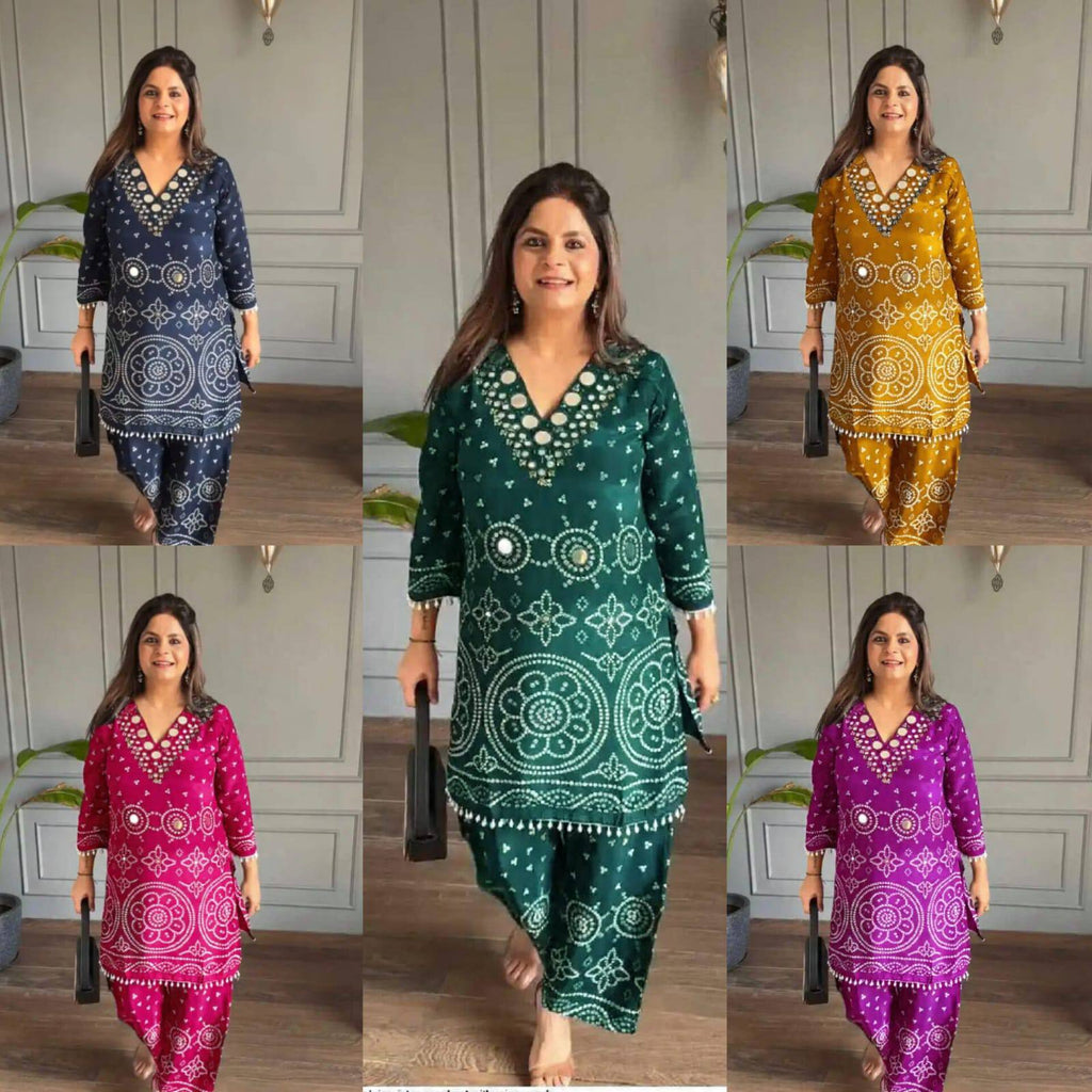 Exclusive Party Wear Bandhani Co-ord set Collection