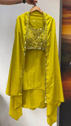 Premium  Party Wear Indowestern Skirt Top with Shrug