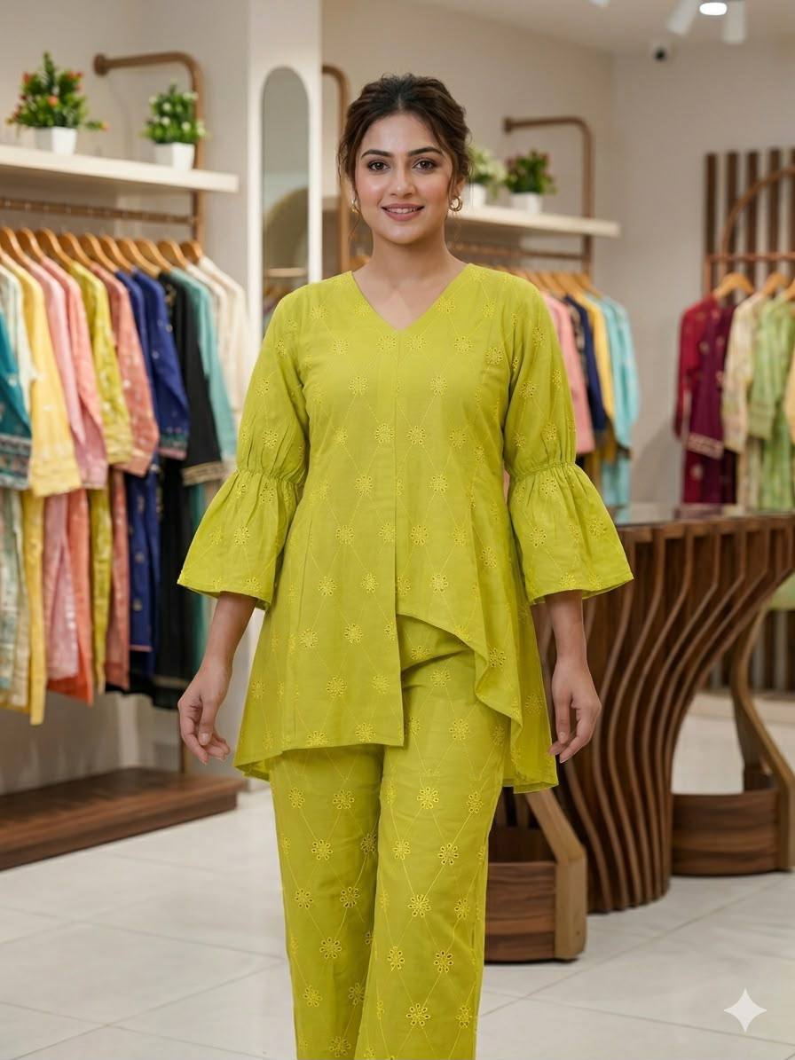New Party Wear Designer Cotton Co-ord Set
