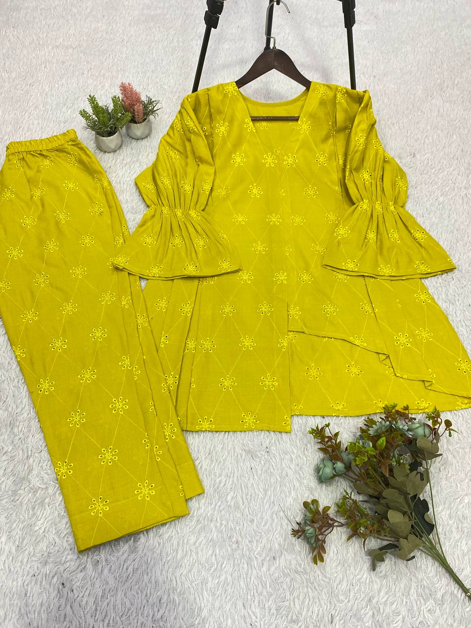 New Party Wear Designer Cotton Co-ord Set