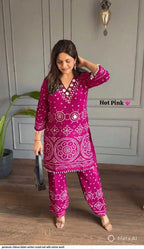 Exclusive Bandhani Chinon Silk Co-ord set Collection