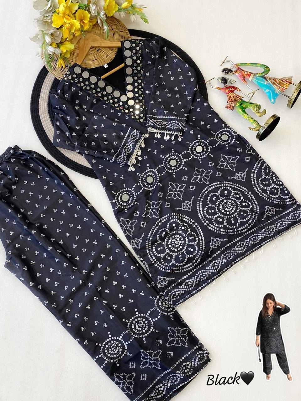 Exclusive Bandhani Chinon Silk Co-ord set Collection