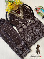 Exclusive Bandhani Chinon Silk Co-ord set Collection