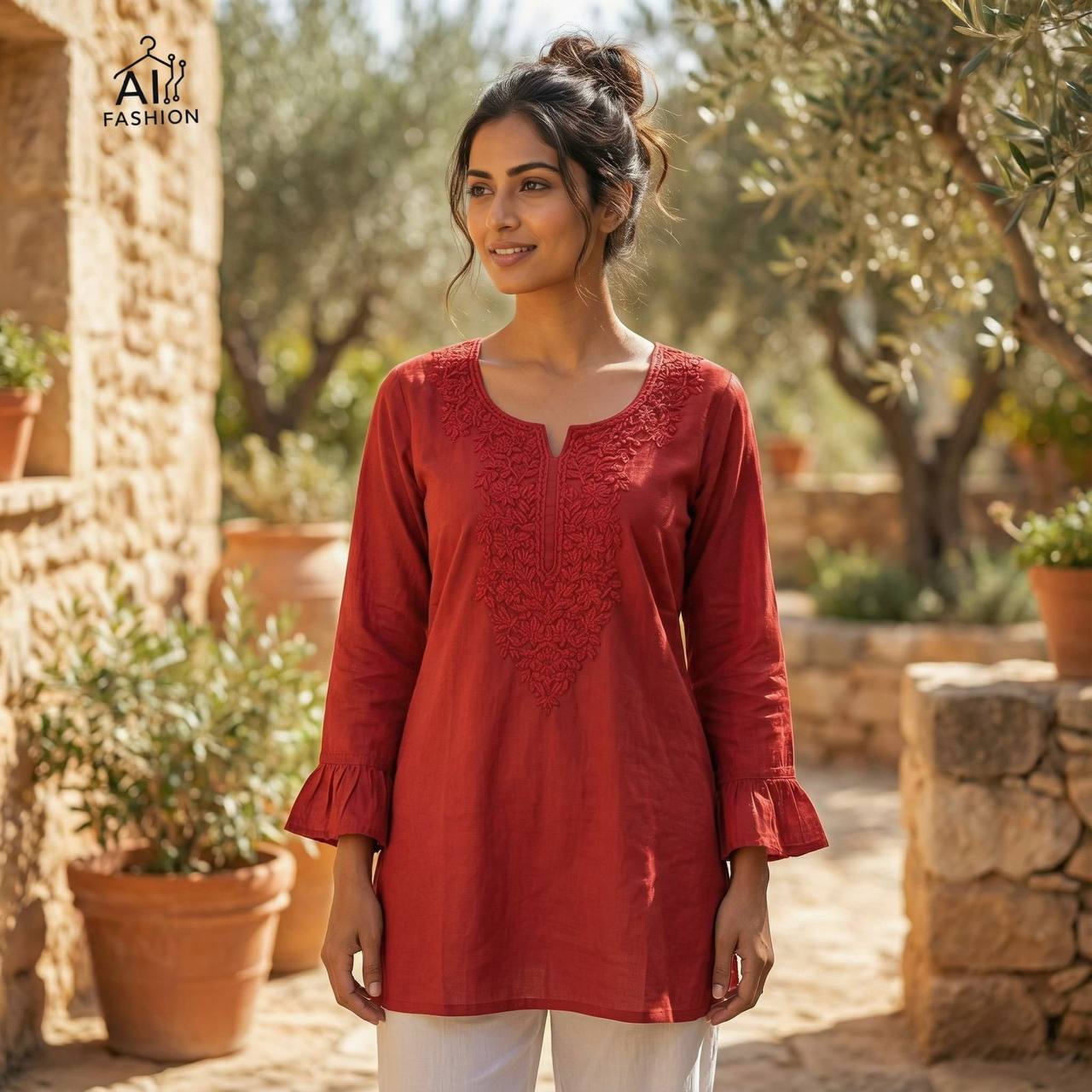 Classic Chickankari Work Top Collection