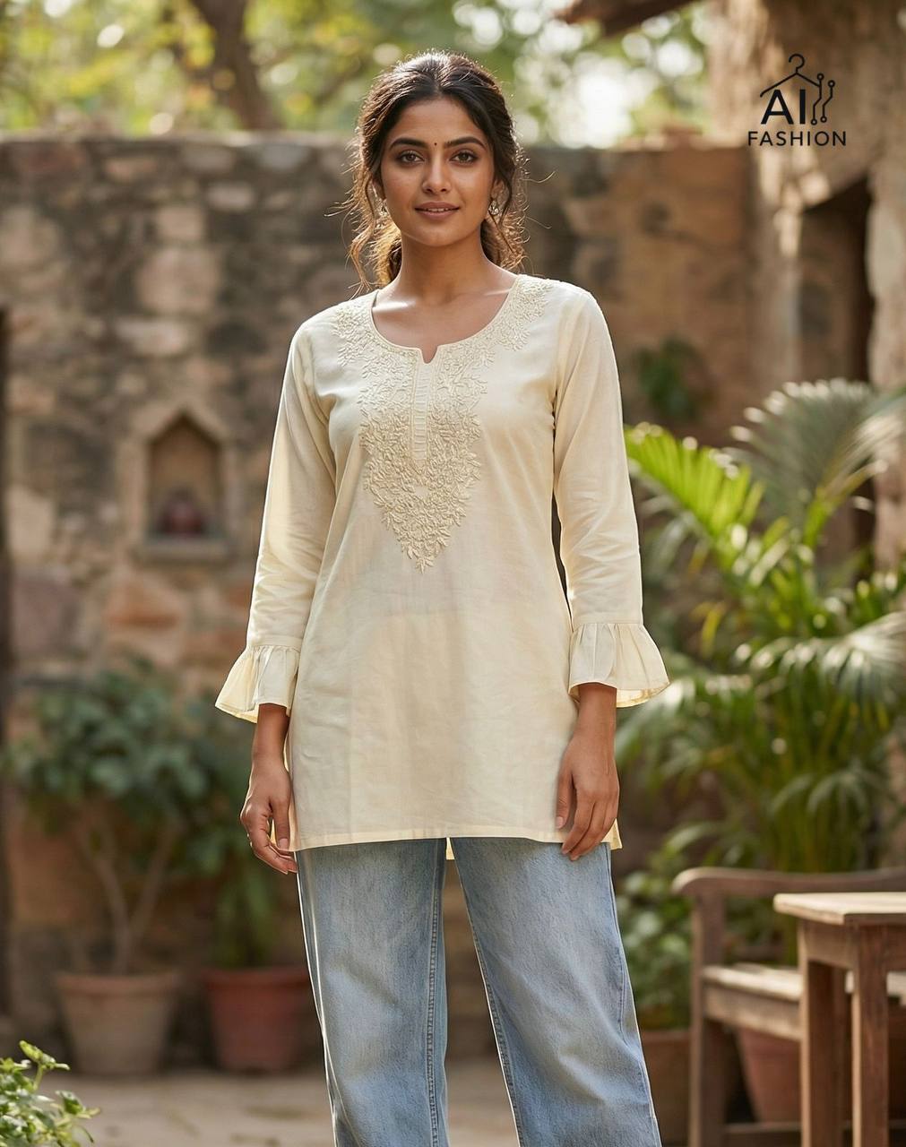 Classic Chickankari Work Top Collection