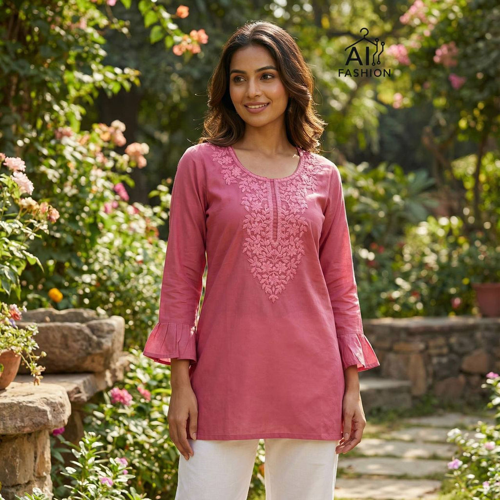 Classic Chickankari Work Top Collection