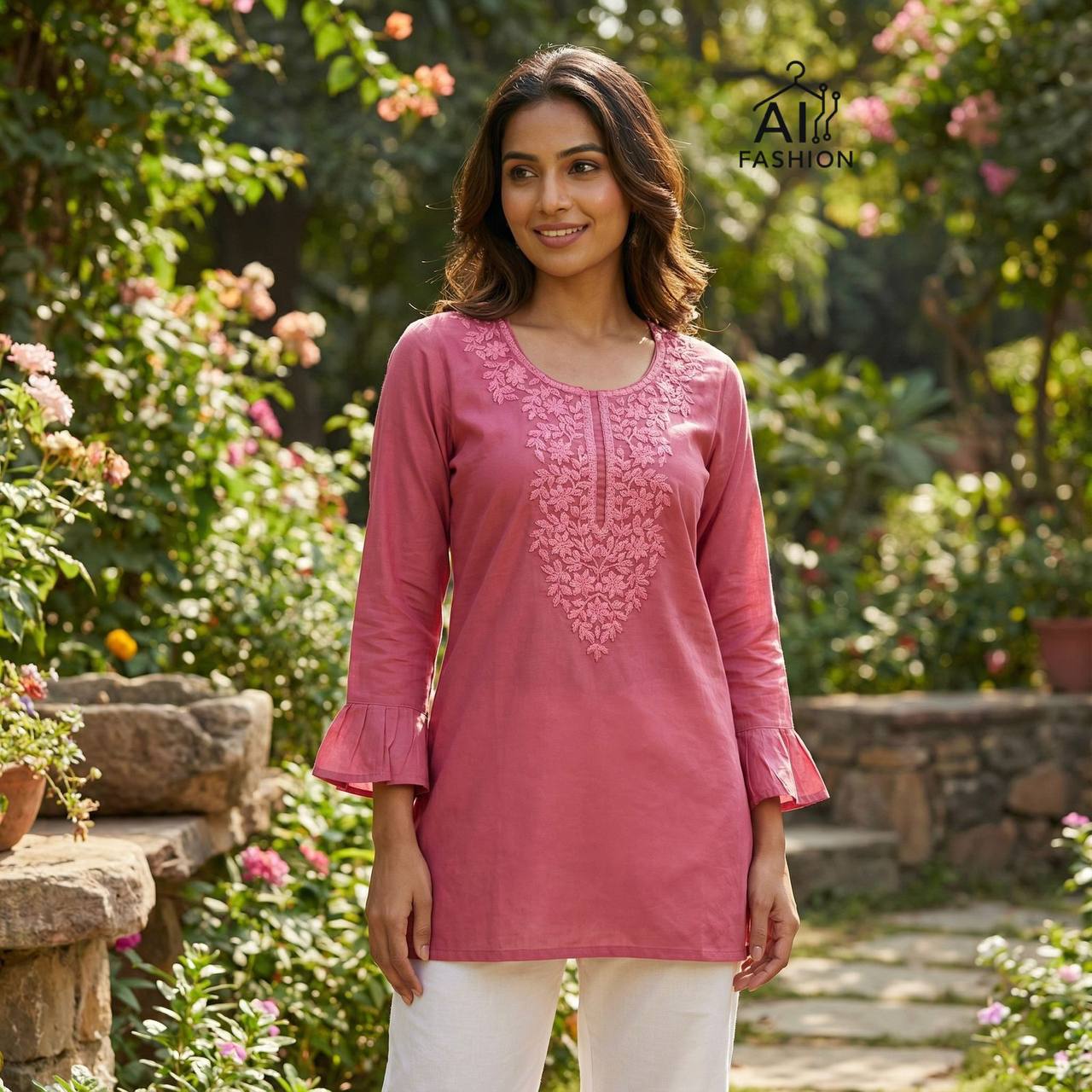 Classic Chickankari Work Top Collection