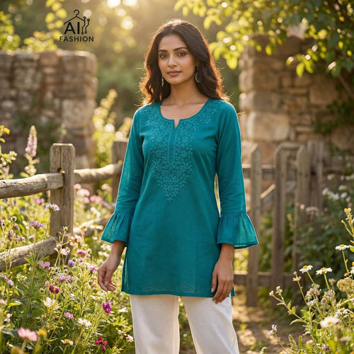 Classic Chickankari Work Top Collection