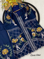 Designer Roman Silk Embroidery Work Co-ord Set