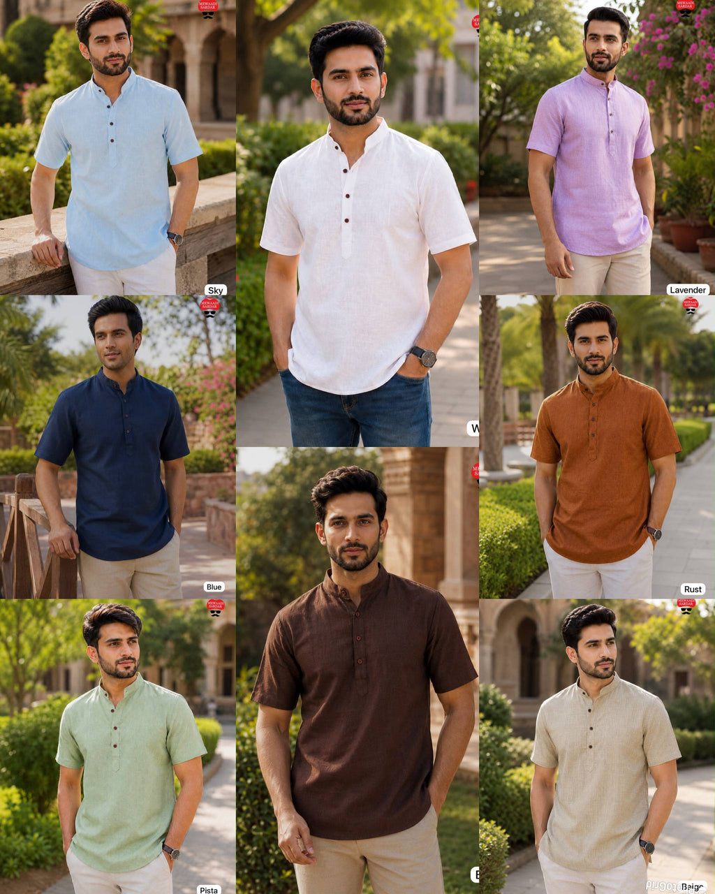 Casual Khadi Linen Half Sleeve Shirt
