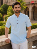 Casual Khadi Linen Half Sleeve Shirt