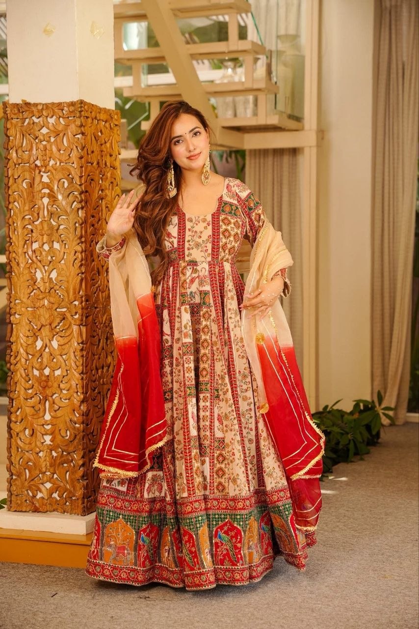 Exclusive Party Wear Silk Gown