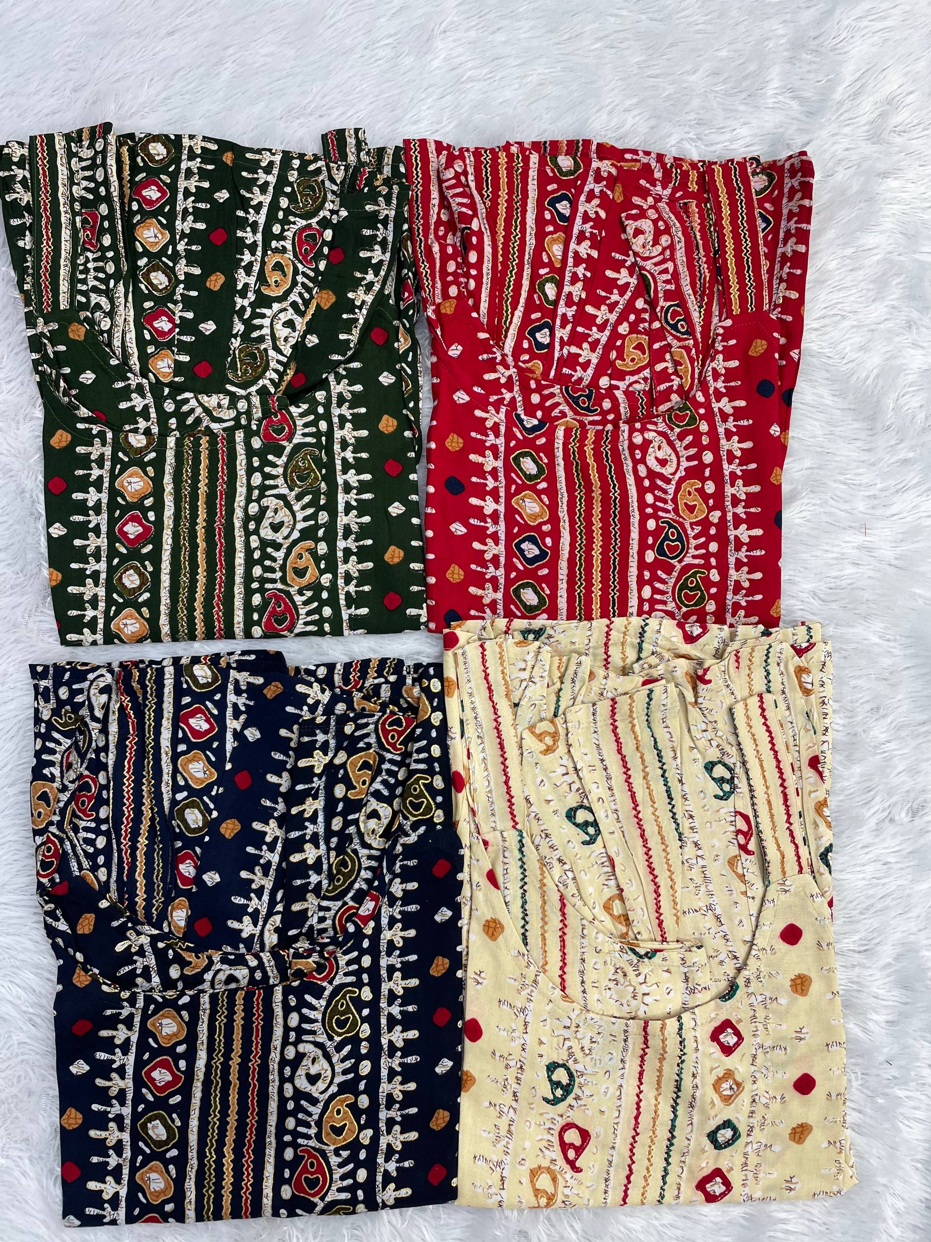 Bandhej Short Rayon Printed Top