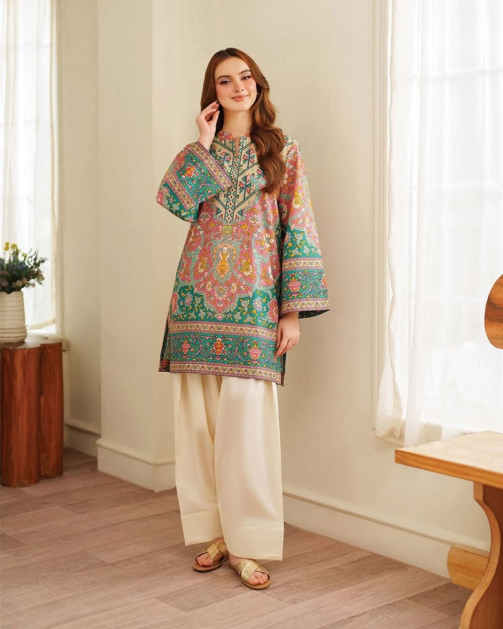 New Plus Size Maslin SIlk Co-ord Set