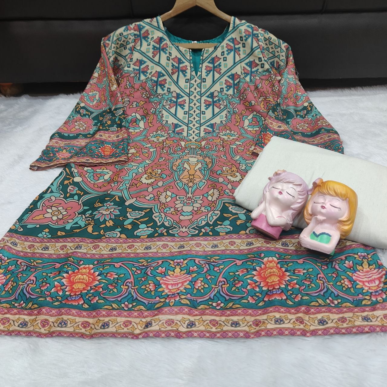 New Plus Size Maslin SIlk Co-ord Set