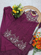 Premium Party Wear Sharara Silk Suit Set