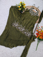 Premium Party Wear Sharara Silk Suit Set