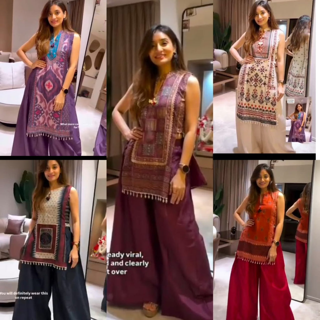 Trendy Maslin Silk Co-ord Set Collection