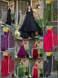 Super Trendy Mirror Work Gown Dupatta Set
