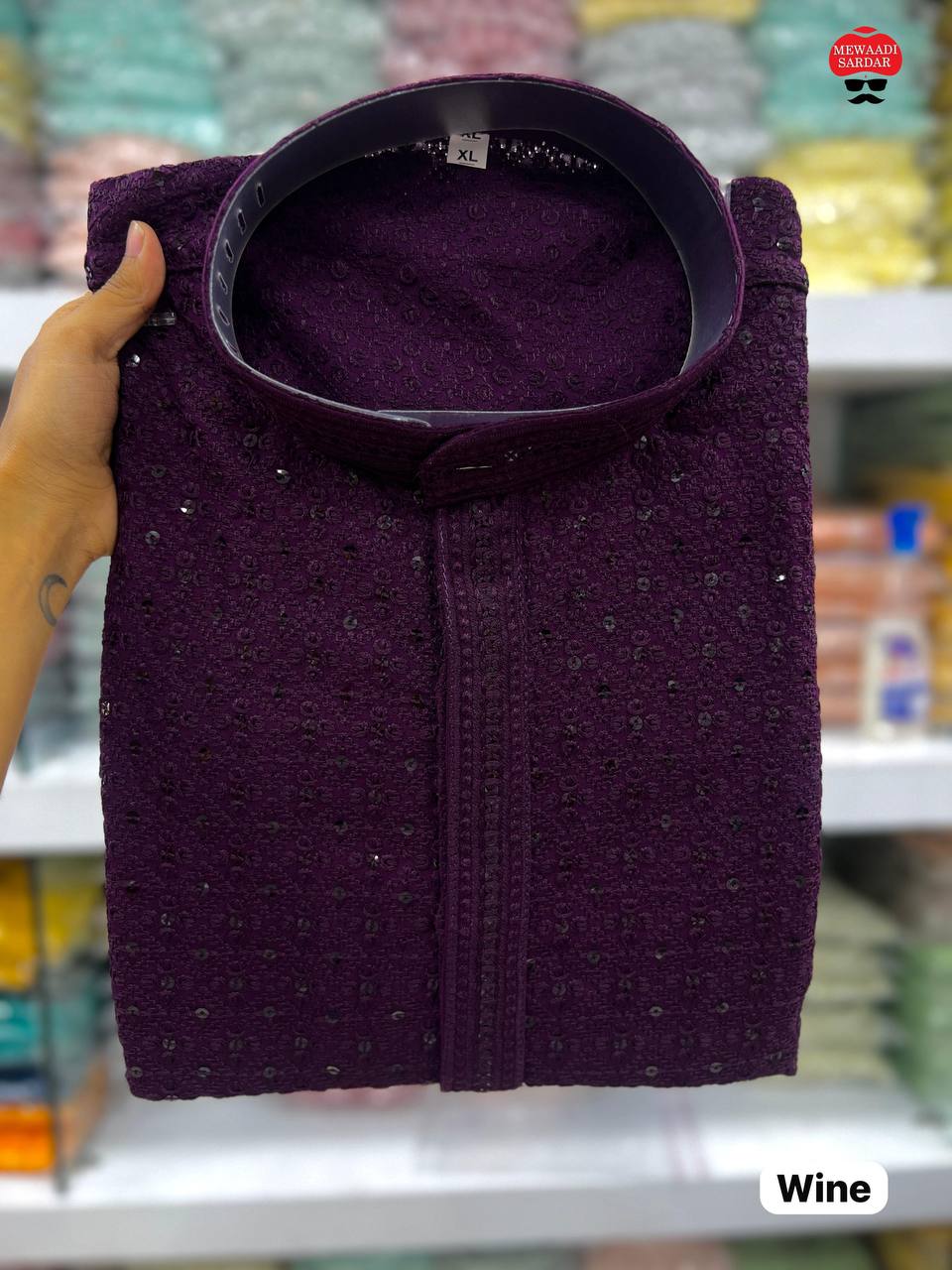 New Classic Chikankari Men's Kurta Pyjama Set