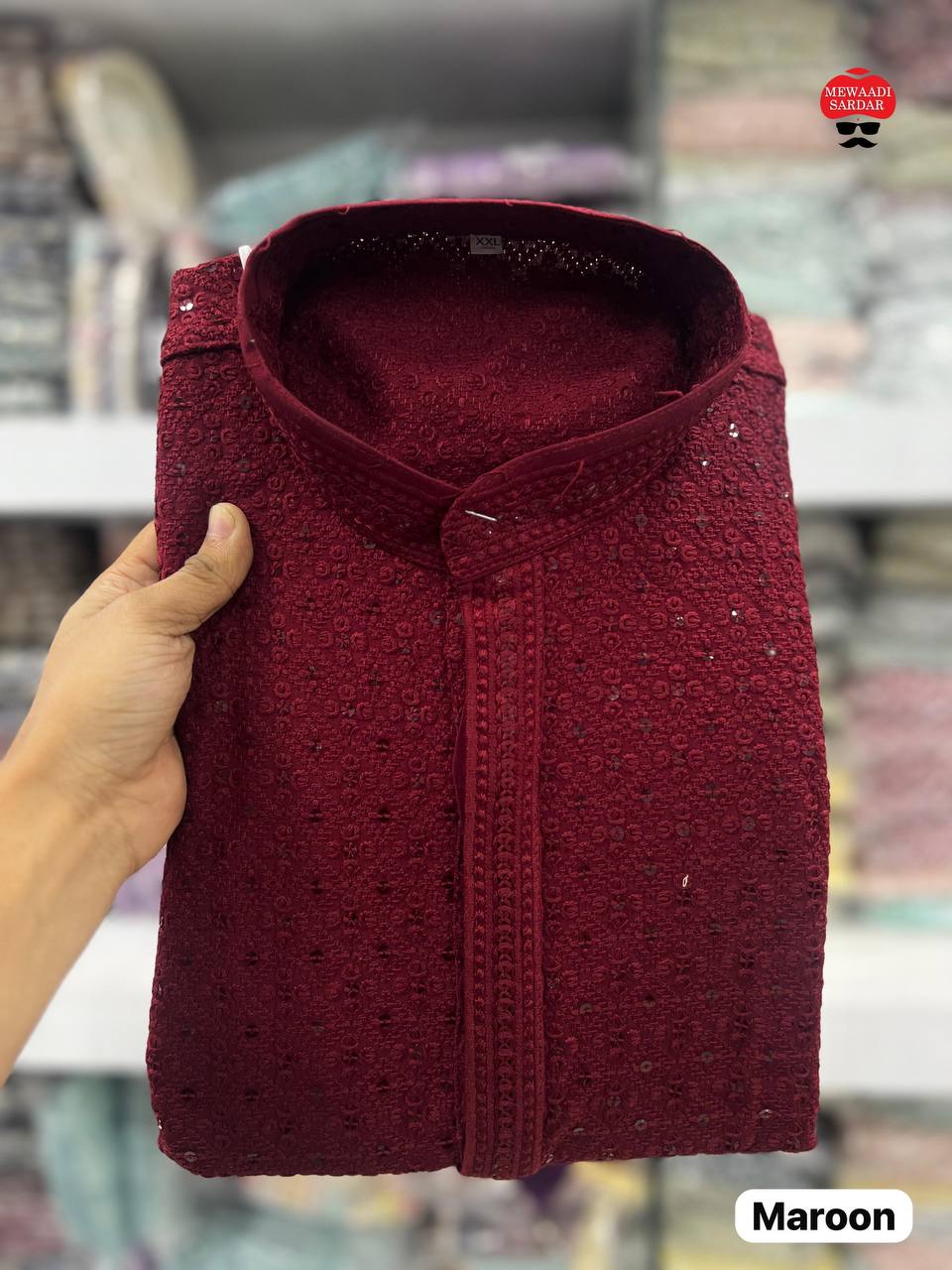 New Classic Chikankari Men's Kurta Pyjama Set