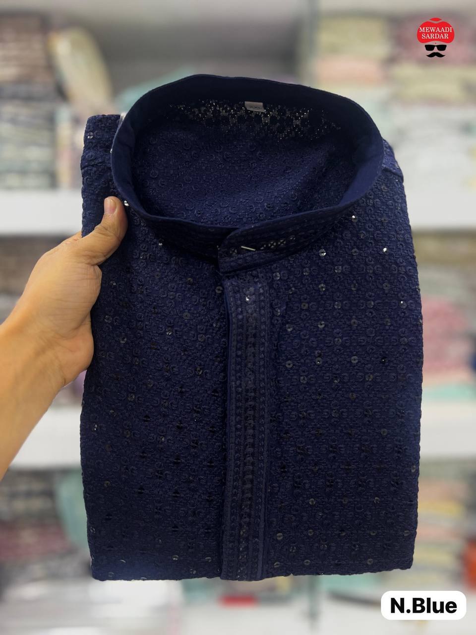 New Classic Chikankari Men's Kurta Pyjama Set