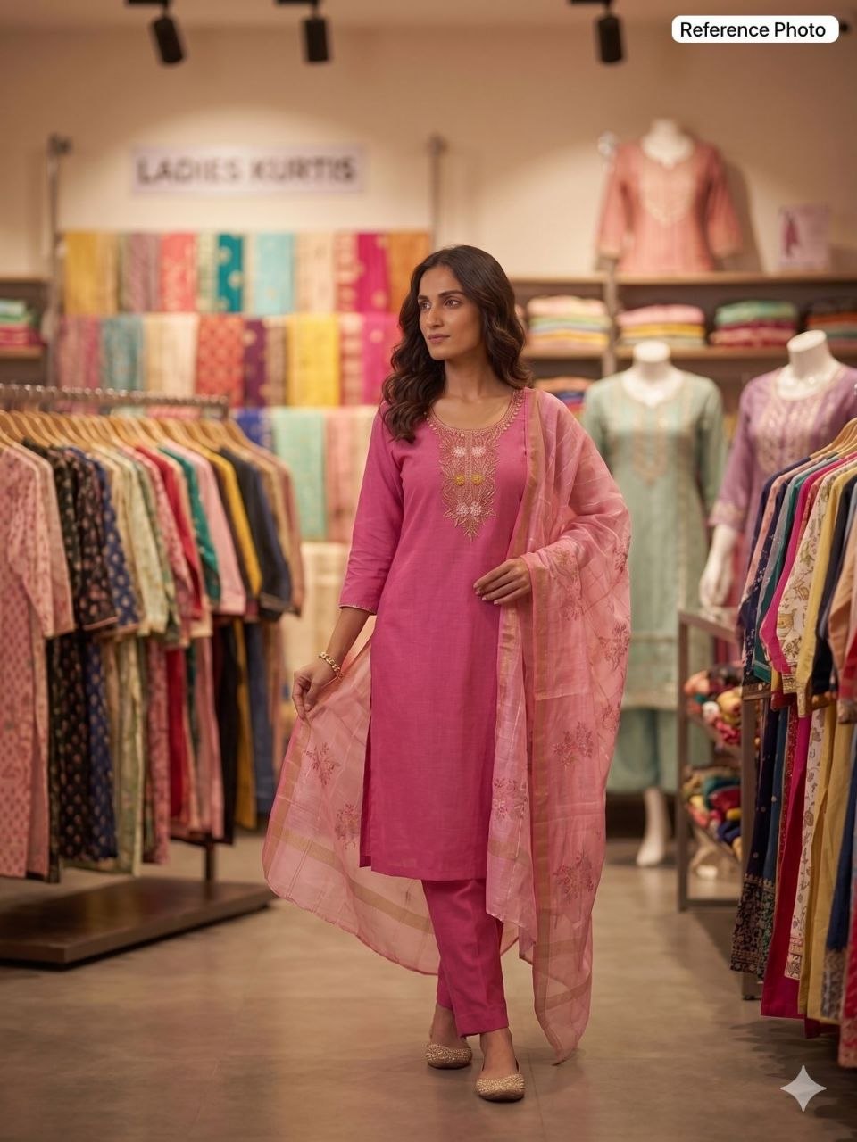 Light Pink Roman Silk Handwork Set