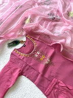 Light Pink Roman Silk Handwork Set