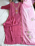 Light Pink Roman Silk Handwork Set