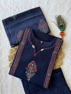 New Cotton Aline Thread Work Suit Set