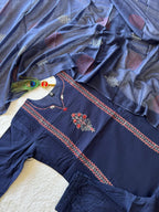 New Cotton Aline Thread Work Suit Set