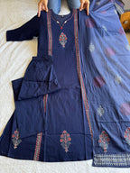 New Cotton Aline Thread Work Suit Set