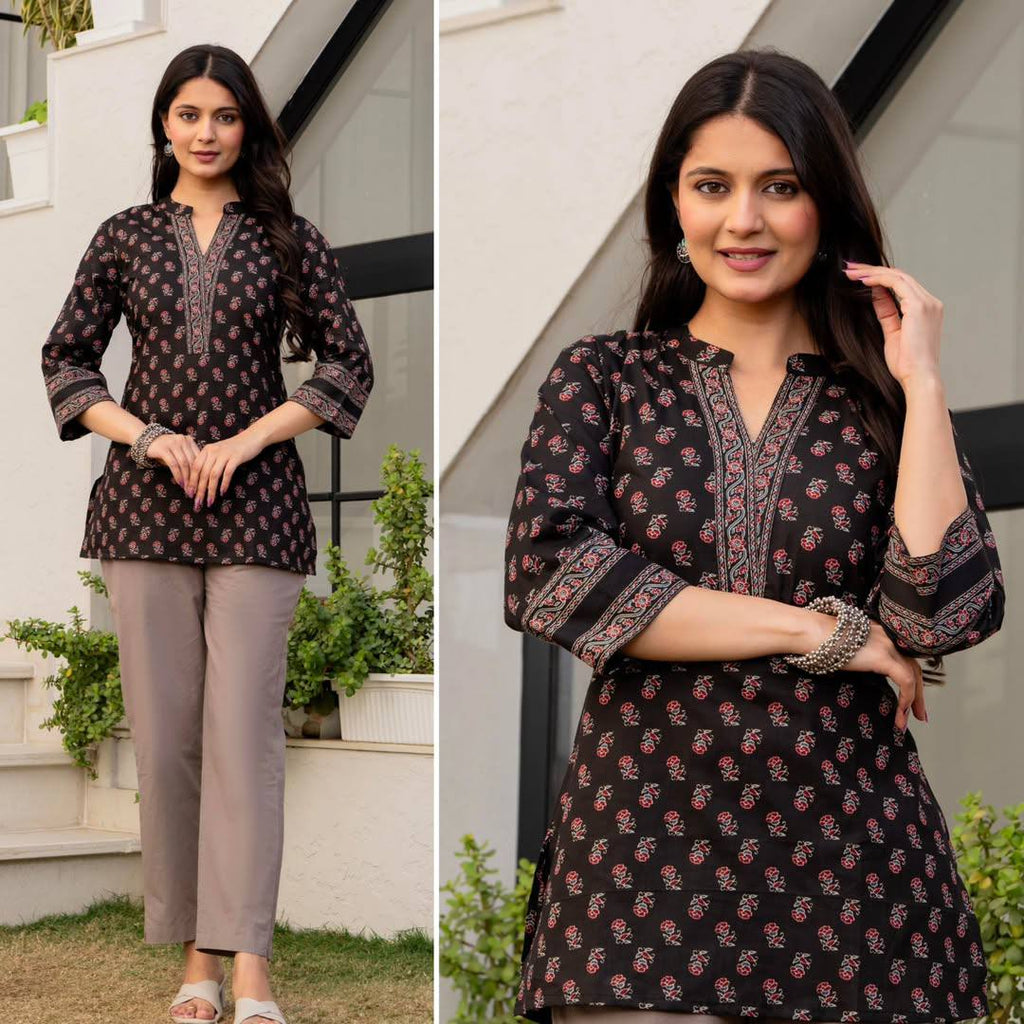 New Cotton Printed Daily Wear Top Collection