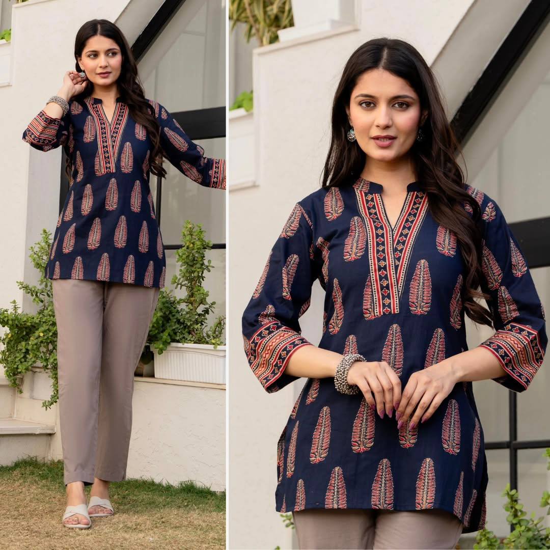 New Cotton Printed Daily Wear Top Collection