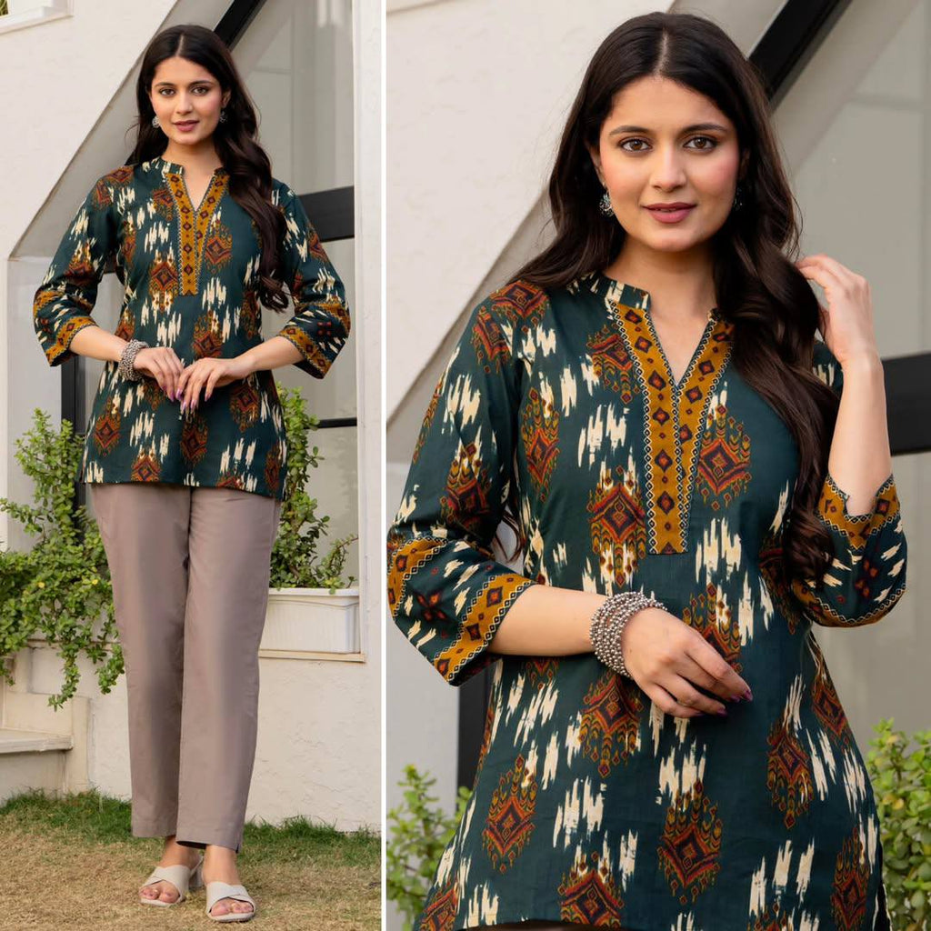 New Cotton Printed Daily Wear Top Collection